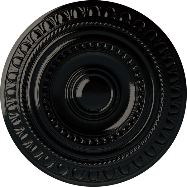 Ekena Millwork Artis Ceiling Medallion (Fits Canopies up to 6 7/8"), Hand-Painted Black Pearl, 15 3/4"OD x 1 3/8"P CM15ARBPS - main
